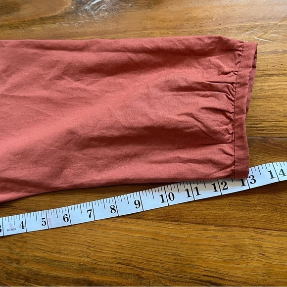 BA&SH Peach Organic Cotton Button Down Belted Cyrielle Dress in size  2 - Picture 10 of 12